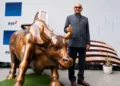 Vedanta Group Chairman Anil Agarwal during the listing of four newly demerged Vedanta companies