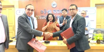Chief Secretary Anu Garg during the signing of the Odisha government's Programmatic Transaction Advisory Services Agreement with IFC in Bhubaneswar.