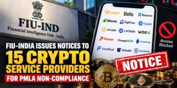 FIU-India has issued notices to 15 crypto service providers for PMLA non-compliance.